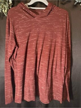 Burgundy Lightweight Marled Hooded Long Sleeve Nike shirt